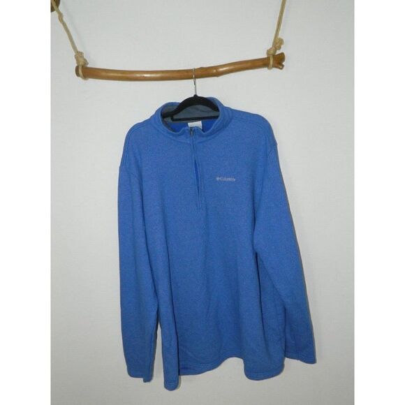 Columbia Sweater JBlue Quarter Zip Mens Pullover Outdoor Jacket Plus Size XXL - Picture 4 of 7
